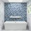 Color Wave 1" x 1" Glass Mosaic Field Tile in Soft Cashmere-352185966