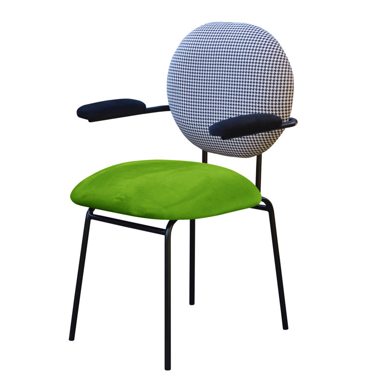 Plum Upholstered Armchair, Green