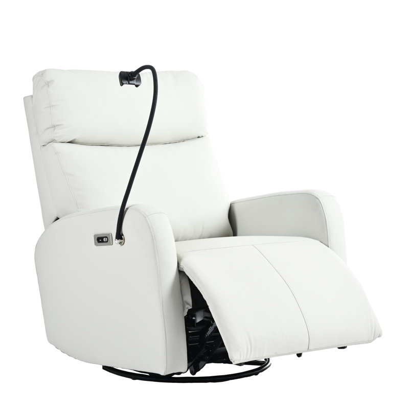 Fauteuil oscillant pivotant 270 °, surface facile à nettoyer - Fauteuil inclinable gris, port