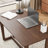 Elegant Light Coffee Rubberwood Console Table,Rounded Corners With Foot Pads