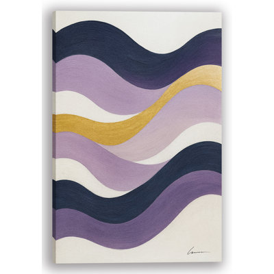 «Rhythms in Lavender & Gold», art mural sur toile tendue
