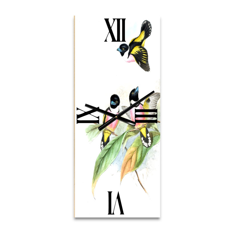 Horloge murale oiseaux III, Grand