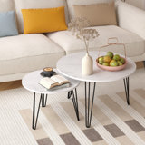 27.56'' Round Nesting Coffee Table Set Of 2