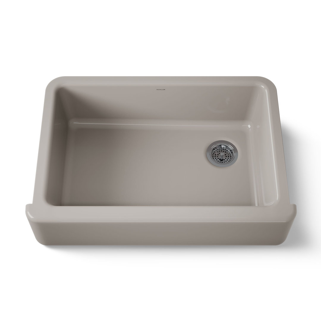 Whitehaven 33" x 22" Self-Trimming Under-Mount Single-Bowl Kitchen Sink with Tall Apron Kohler 