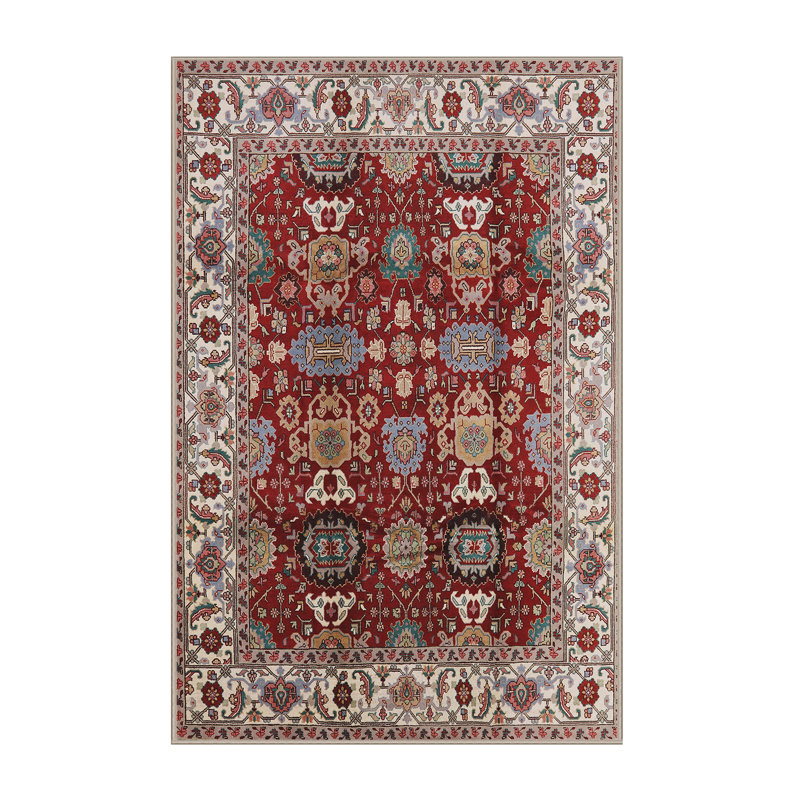 Tapis oriental rouge / ivoire Garabed, Rectangle 5 pi x 8 pi