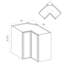 Armoire murale de cuisine CASAINC prête à assembler, dimensions L 61 cm x H 91 cm x P 30 cm-134044448