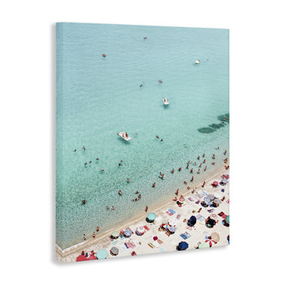 «Busy Beach View», art mural sur toile par Sissi et Seb