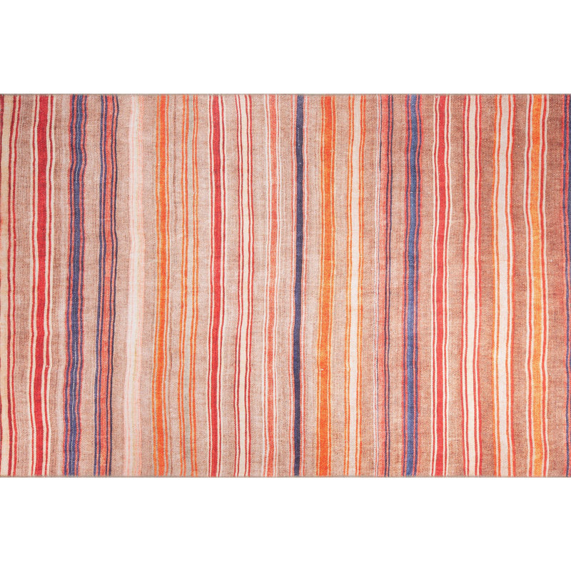 Luxurious Machine Washable Area Rug, 4.9 x 7.5 Feet, 100% Polyester, 1850 g/m², Pile Height: 0.2 inches | Eco-Friendly Recycled Poly Cotton Backing | Perfect for Living Room & Bedroom, Soft and Durable Design