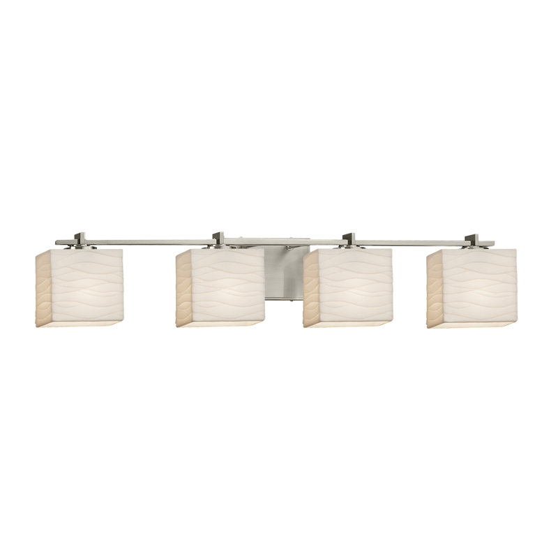 Éclairage de salle de bain à intensité variable 4 lumières Donasia, Chrome poli