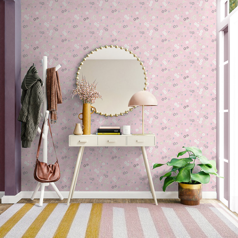 Paule Marrot Floral Wallpaper Double Roll, Pinks