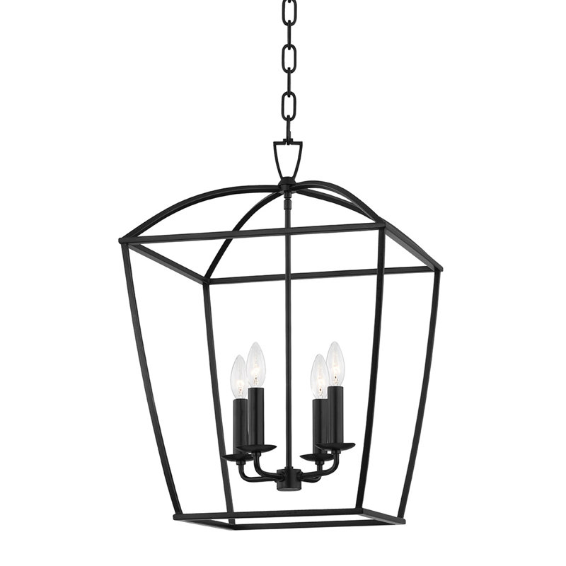 Bryant 4 - Light Chandelier, 79" H x 17" W x 17" D, Aged Iron