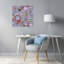 Magical Christmas Lavender Pattern Abstract Contemporary Winter Landscape Wall Art Print 1 Piece Wrapped Canvas Wall Art-543686115
