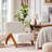 Upholstered Accent Chair with Wooden Legs-763807173
