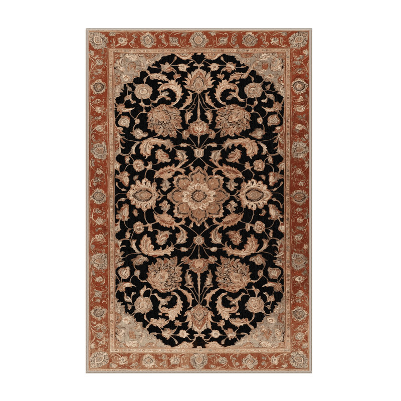 Tapis brun lavable à la machine, Tapis de couloir 2 pi x 4 pi
