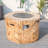 Adriyanna Round Concrete Propane Smokeless Fire Pit Table with Hidden Fuel Tank-1785170899