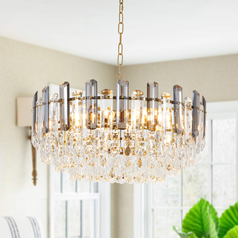 Lustre 8 niveaux en cristal 23,6 "à gradation