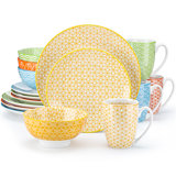 Natsuki 16 Piece Porcelain China Dinnerware Set - Service for 4