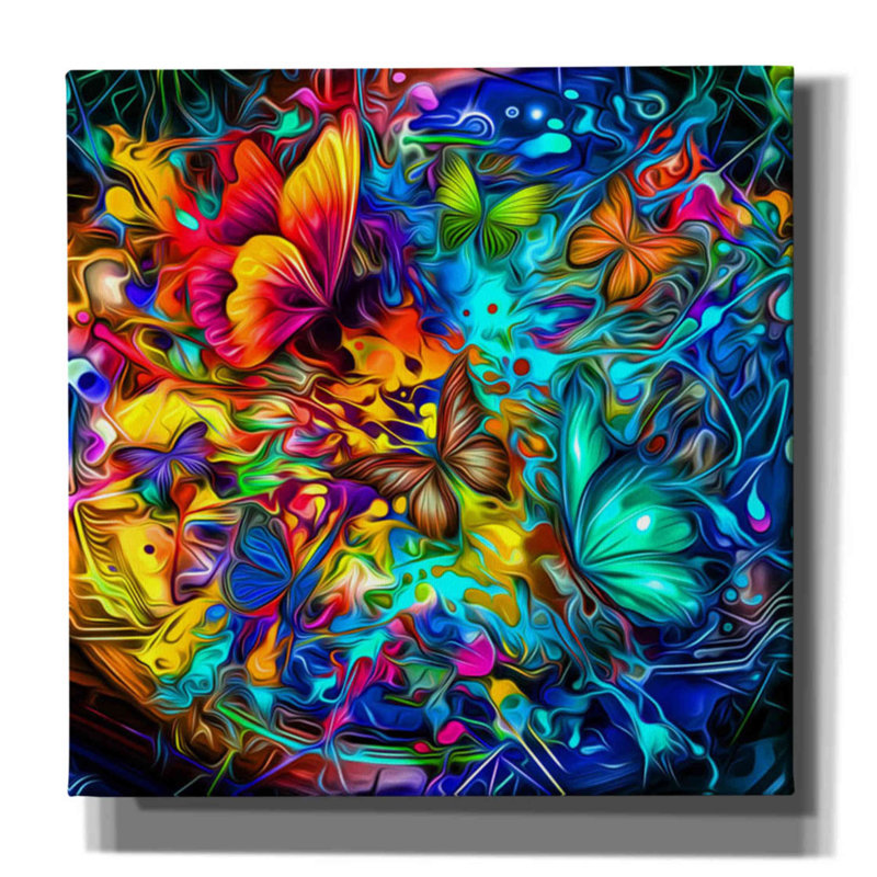 «Melting Pot», art mural sur toile, H 12 po x l 12 po x P 0,75 po