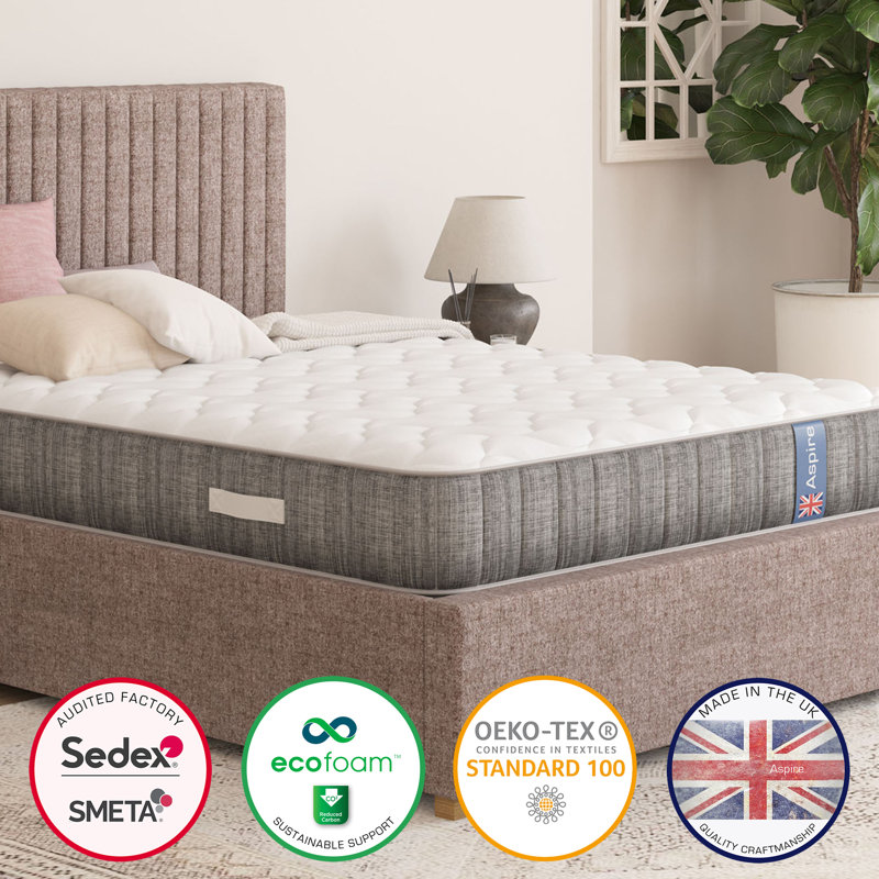 Aspire Dynamic Airflow Pocket Sprung & Natural Fillings Mattress, 135 x 190 cm