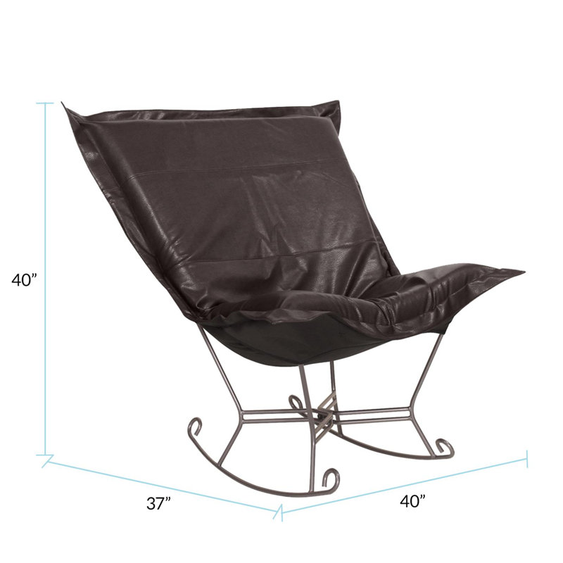 Azaria Metal Rocking Chair, Black