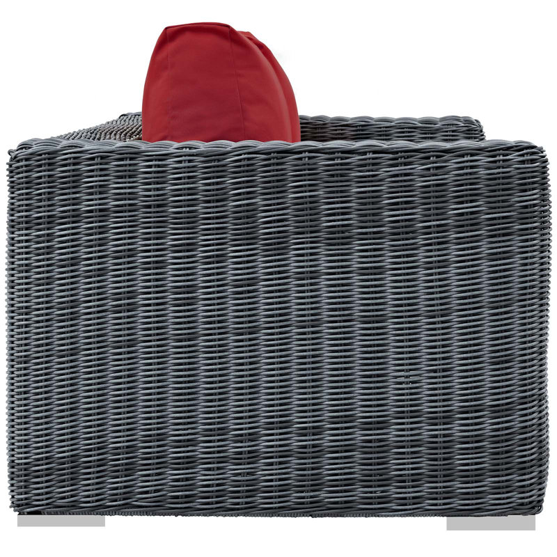 Causeuse d'extérieur Modway, Rouge