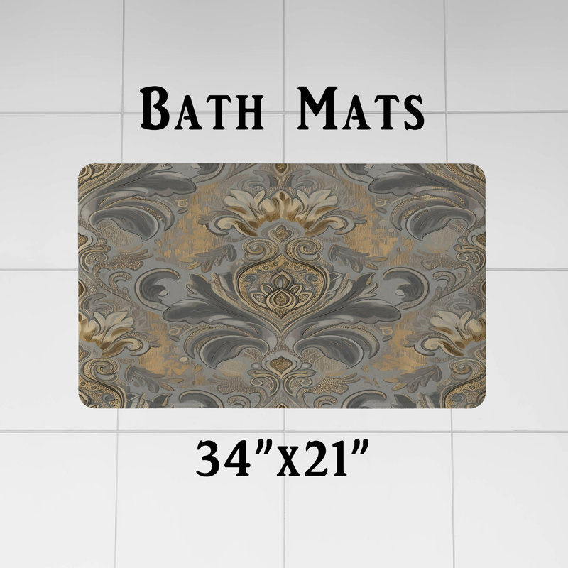 Tiyanni Damask Shower Curtain, 70"H x 93"W