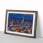 Eiffel Tower Paris Skyline at Dusk in Abstract - Picture Frame Graphic Art Print-55725268-55725267