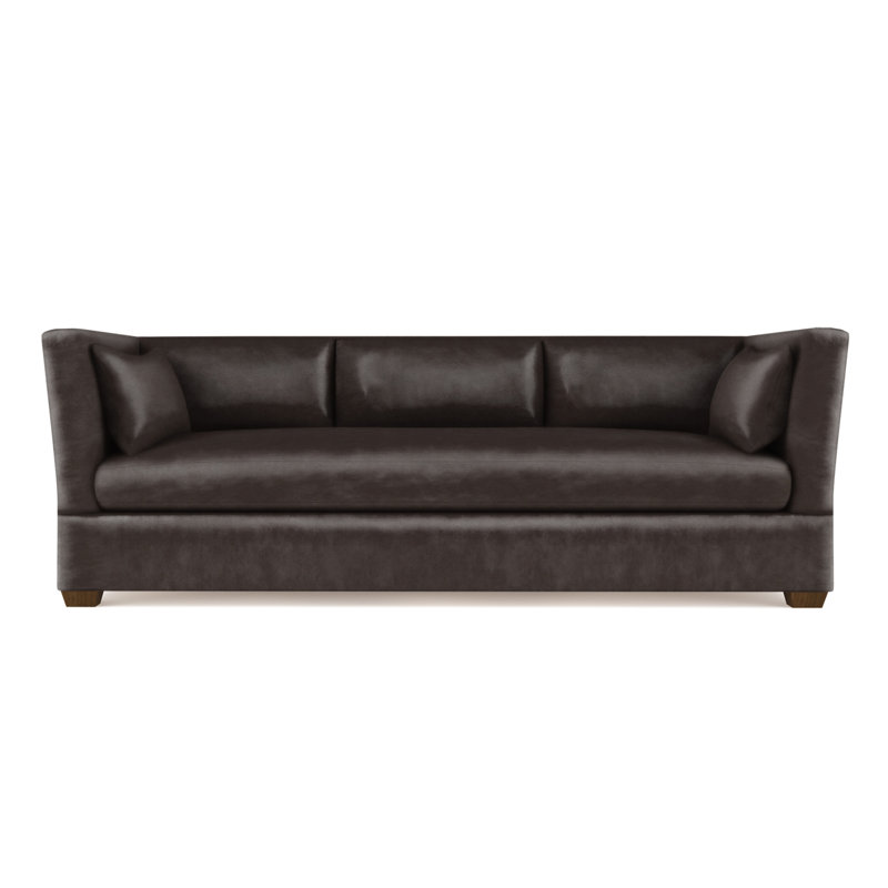 Canapé Rivington, Cuir rétro chocolat, H 31 po x l 108 po x P 37 po, Ébène