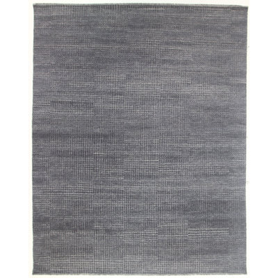 Hand-Knotted Wool Gray Area Rug