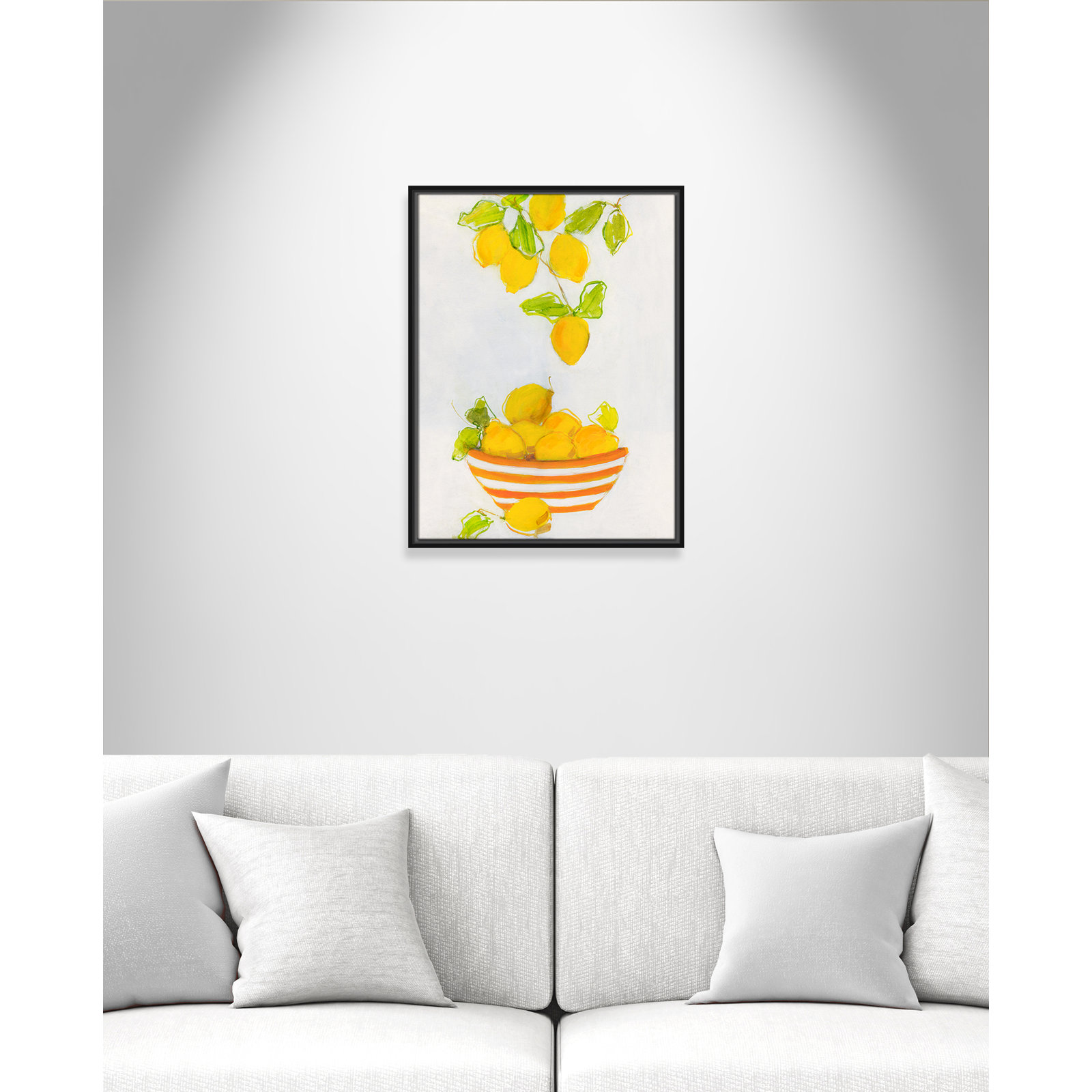 Lemonlicious by Sally Swatland - Painting Print, Black Framed Canvas, 25.5" H x 19.5" W x 2" D