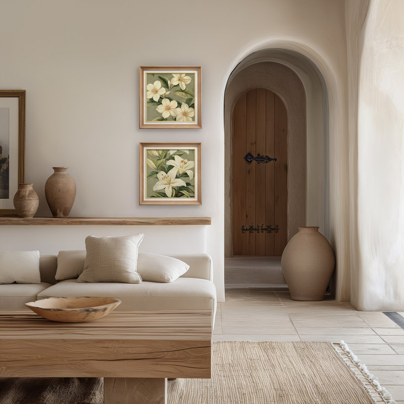 Art mural encadré sur toile Lily, Natural Gallery Frame, H 26 po x l 26 po