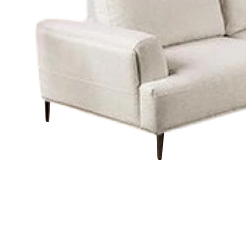 Batty L Sectional Sofa Set, Beige Chenille, 114 Inch, Adjustable Back, Light Brown Chenille