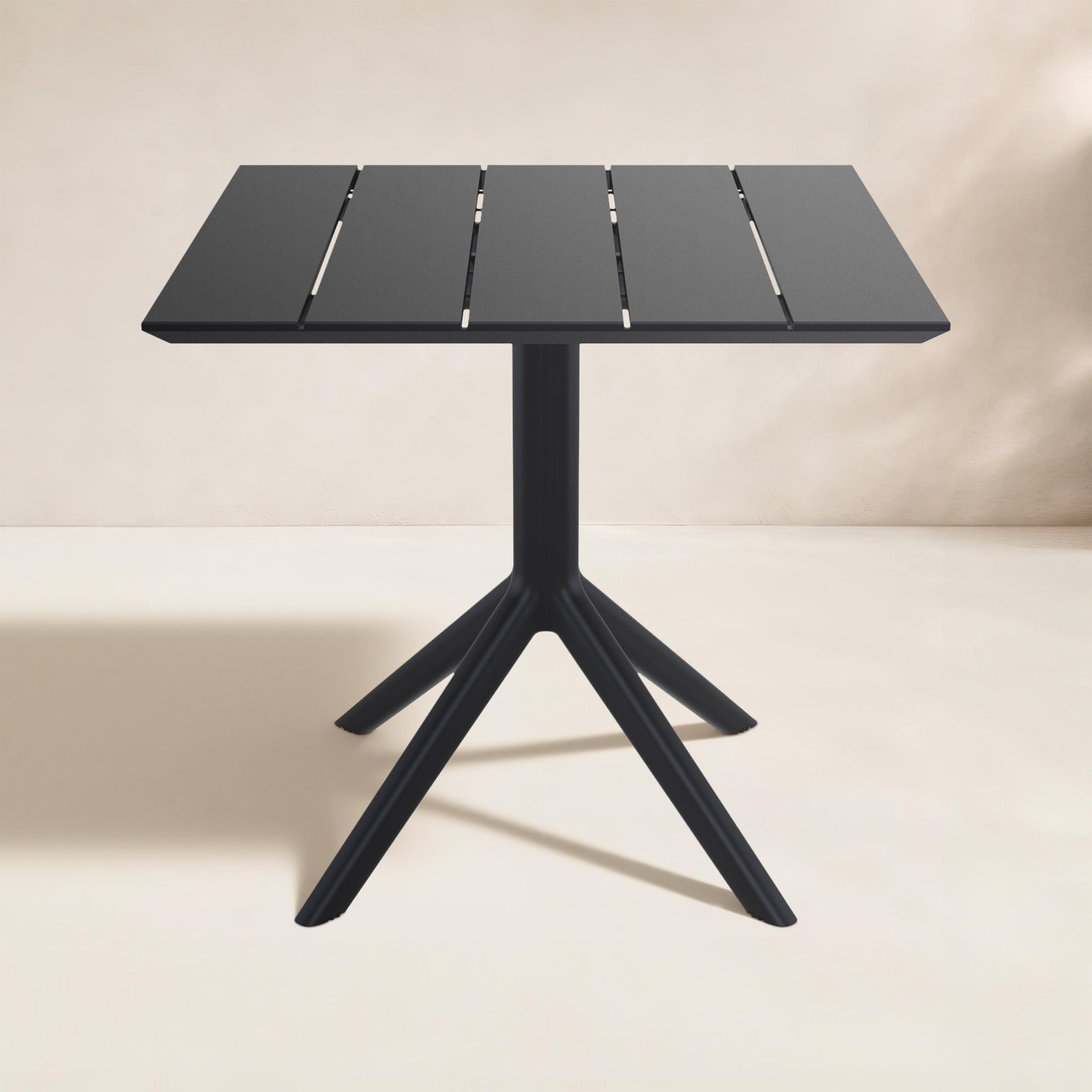 Kittson Patio Dining Table, Black, 29" H x 31.5" W x 31.5" D