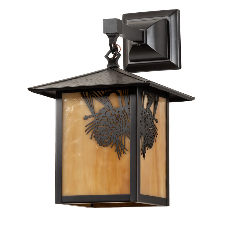 Rustic Lodge Brass Wall Light