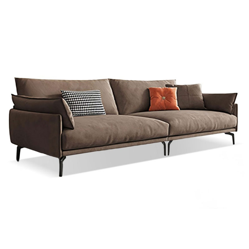 Causeuse de coussin standard en polyester Coffee, Café, H 32,68 po x l 94,49 po x P 35,43 po, 3