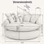 Fauteuil rond moderne surdimensionné de 55 pouces en mousse de polyester moelleuse avec coussins pour espace de vie (sans repose-pieds)-1830997807