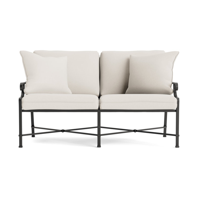 Venetian Outdoor 2 - Seat Loveseat, Fusion Natural, Textured Pewter