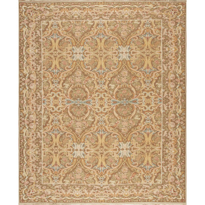 Romanian One-of-a-Kind 12' X 14'11" Wool Area Rug in Beige