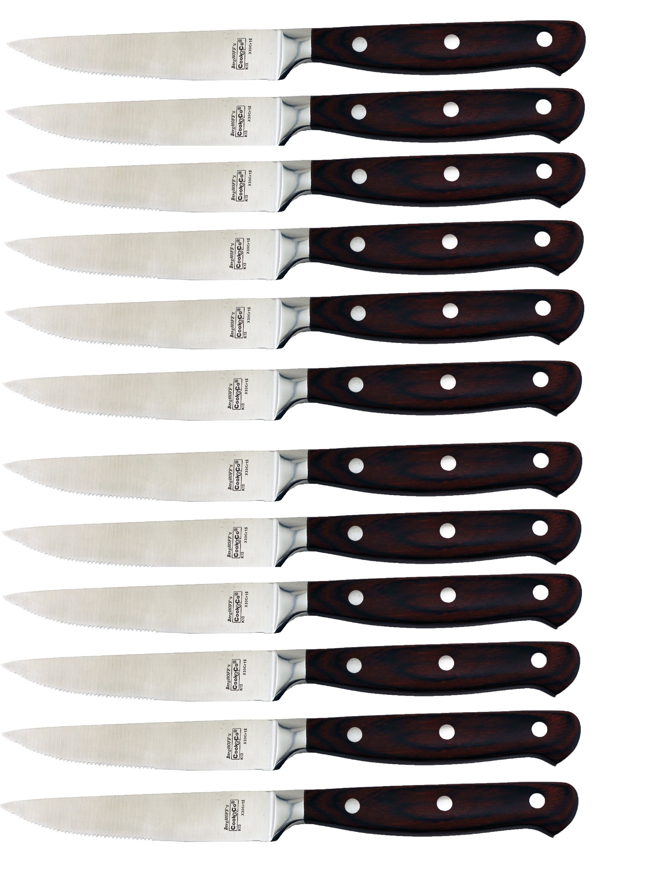 BergHOFF Pakka 14Pc Steak Knife Set with 2x cases 