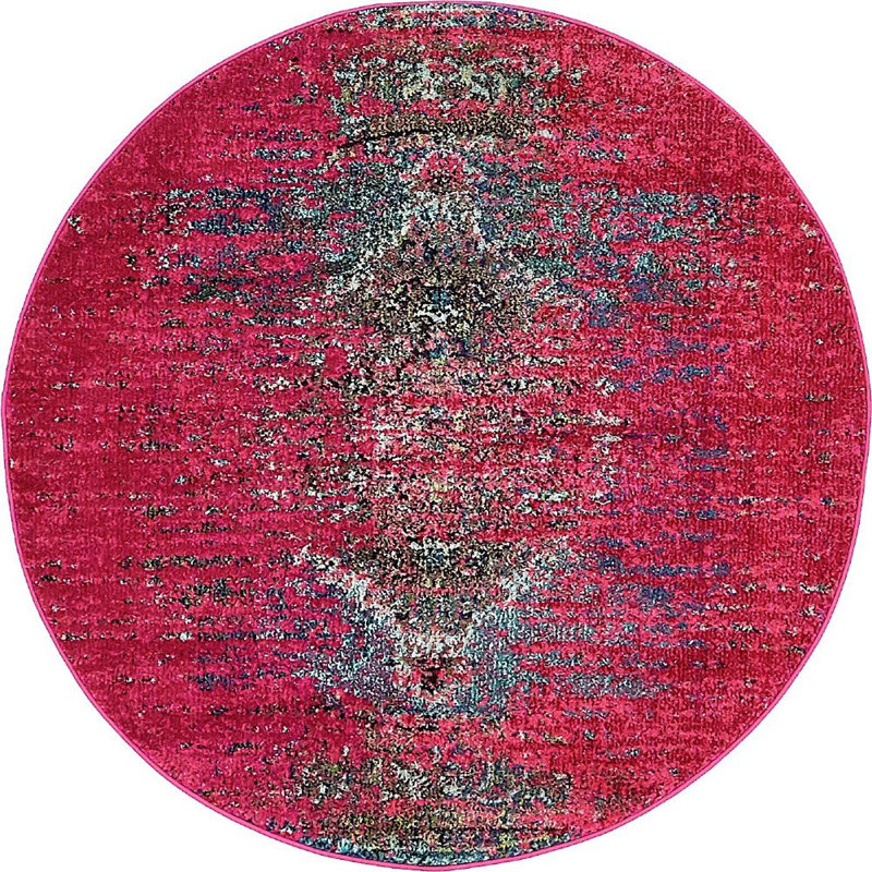 Abstract Indoor Rug, Round 4'