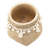 Set Of 2 6.5X6.5X6" Brown Cement Planter With Woven Tassel Accent