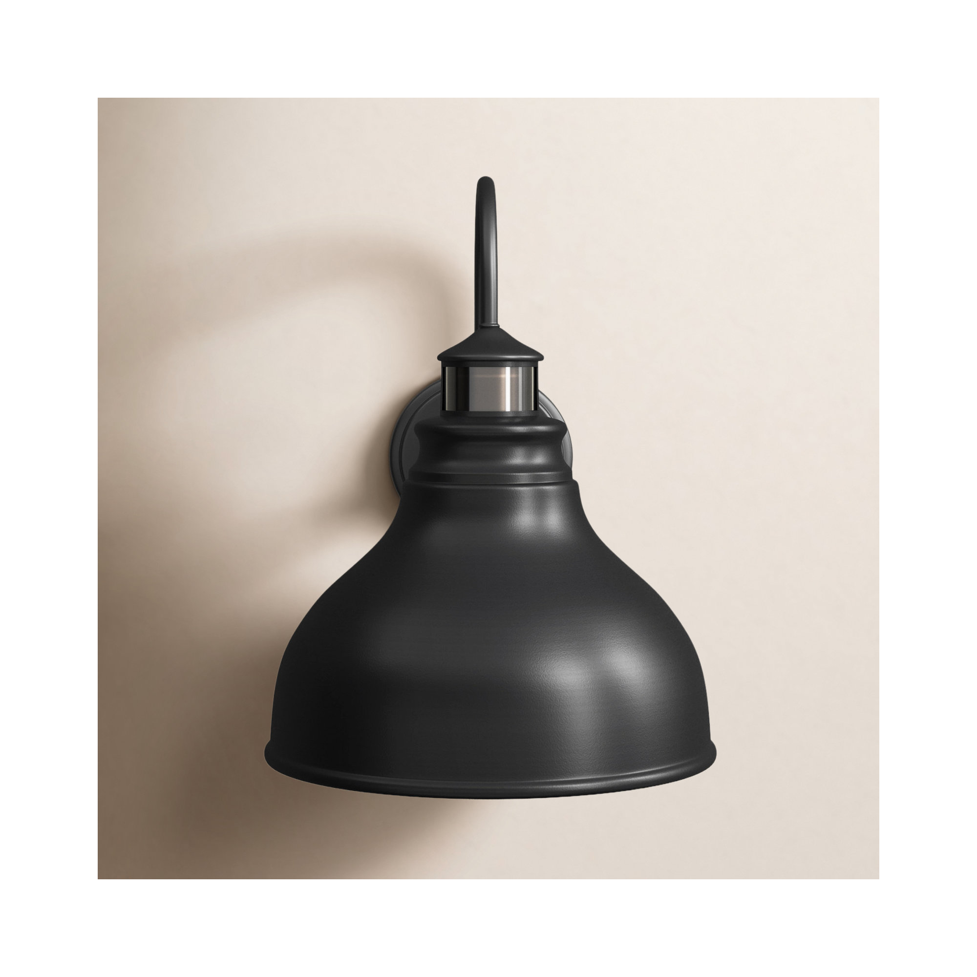Flavin Single Light Bell Outdoor Steel Wall Light, 17" H x 13" W x 15" D