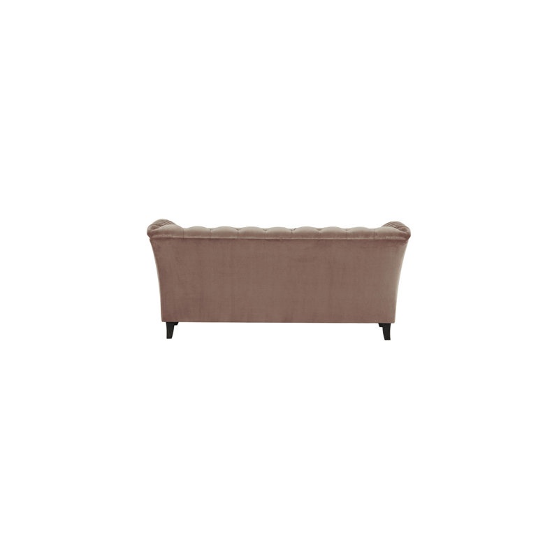 Cassie 2 Seater Velvet Sofa, Black, Pink