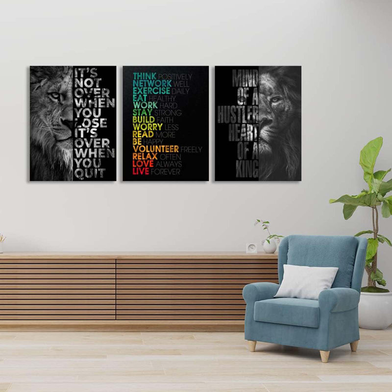 3 Piece Wrapped Canvas Print, 60 cm H x 40 cm W