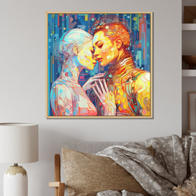 " Retro Robot Couple In Love "