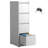 Malaja 52.4"H Metal Vertical Filing Cabinets with 4 Drawers Lockable For Home Office A4/Letter/Legal-1888341420