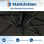 300 cm W X 255 cm D Beach Parasol with Manual Lift-517256757