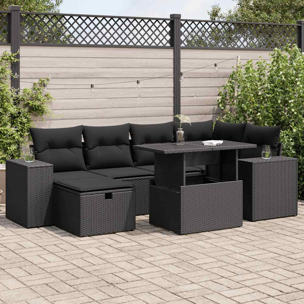 Vidaxl 8-Tlg. Garten-Sofagarnitur Mit Kissen Beige Poly Rattan