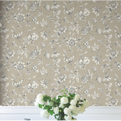 Passion Flower Toile Floral Roll