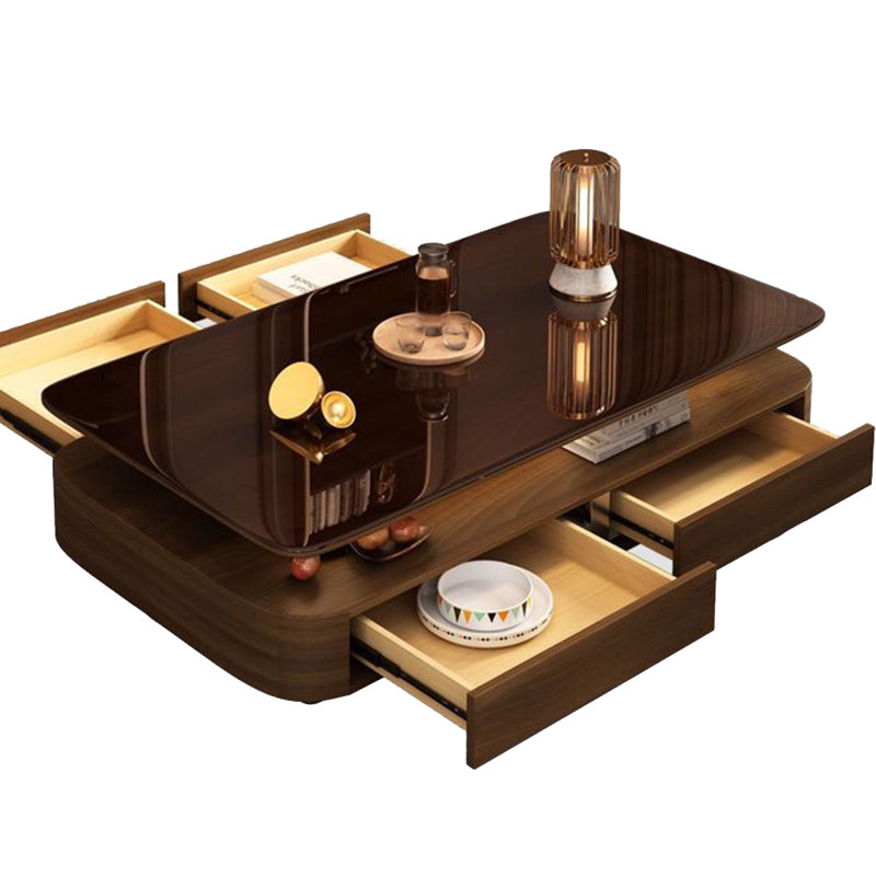 Nouvelle table basse haut de gamme en verre trempé